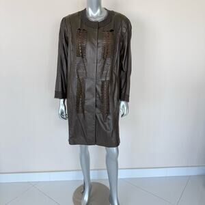 Elie Tahari women leather coat size 3X Retail 1950$